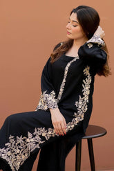 MARIA B - 2PC DHANAK EMBROIDERED SHIRT AND TROUSER - HZG1621